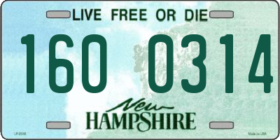 NH license plate 1600314