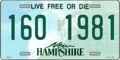 NH license plate 1601981