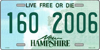 NH license plate 1602006