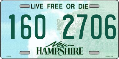 NH license plate 1602706