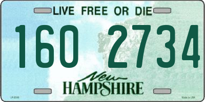 NH license plate 1602734