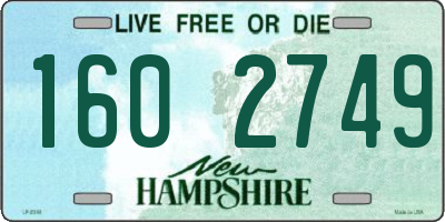 NH license plate 1602749