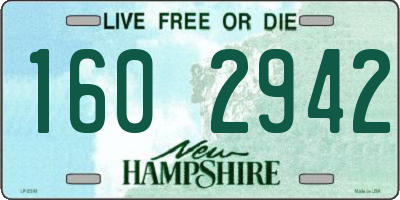 NH license plate 1602942