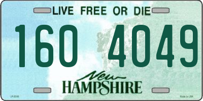 NH license plate 1604049