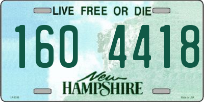 NH license plate 1604418