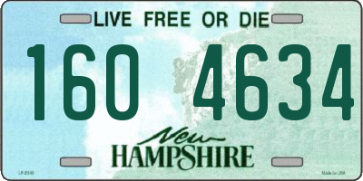 NH license plate 1604634