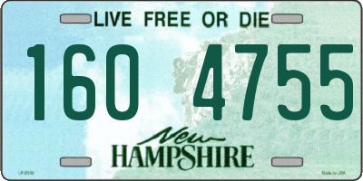NH license plate 1604755