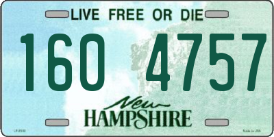 NH license plate 1604757