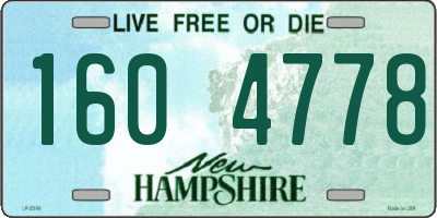 NH license plate 1604778