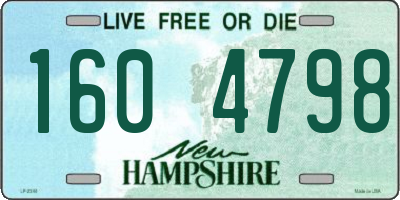 NH license plate 1604798