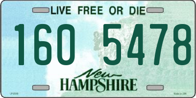 NH license plate 1605478