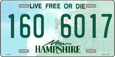 NH license plate 1606017