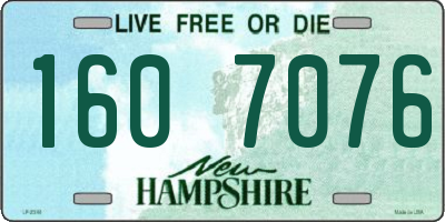 NH license plate 1607076