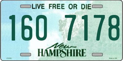 NH license plate 1607178
