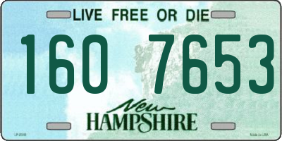 NH license plate 1607653