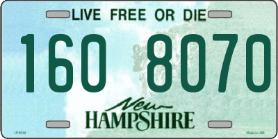 NH license plate 1608070