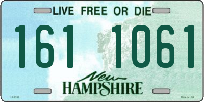 NH license plate 1611061