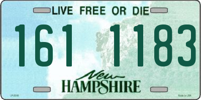 NH license plate 1611183