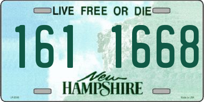 NH license plate 1611668