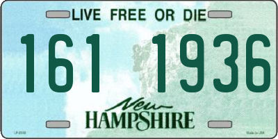 NH license plate 1611936