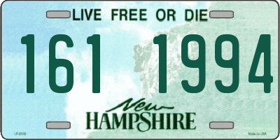NH license plate 1611994