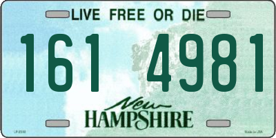 NH license plate 1614981
