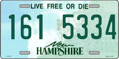 NH license plate 1615334
