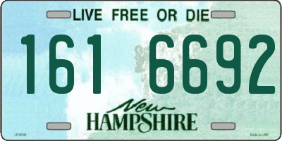 NH license plate 1616692