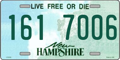 NH license plate 1617006