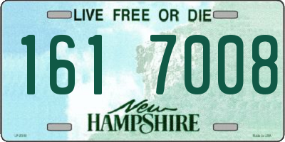 NH license plate 1617008