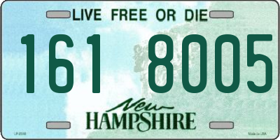 NH license plate 1618005