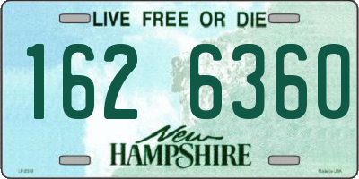 NH license plate 1626360