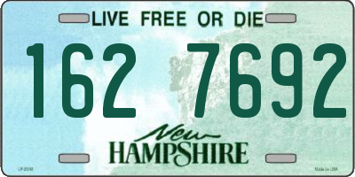 NH license plate 1627692