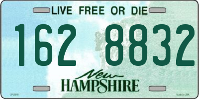 NH license plate 1628832