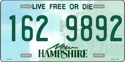 NH license plate 1629892