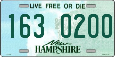 NH license plate 1630200