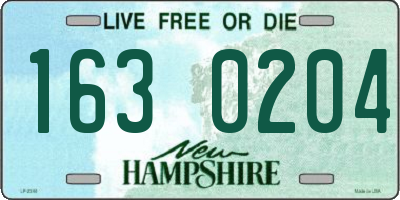 NH license plate 1630204