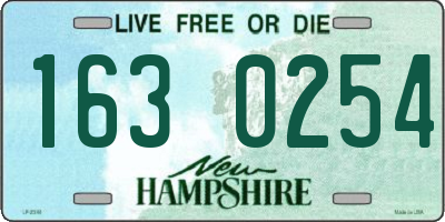 NH license plate 1630254