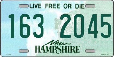 NH license plate 1632045
