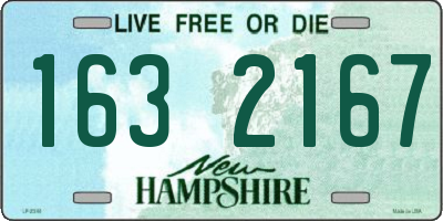 NH license plate 1632167