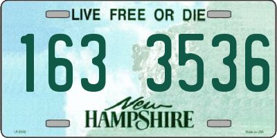 NH license plate 1633536