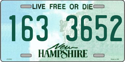 NH license plate 1633652