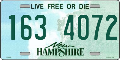 NH license plate 1634072