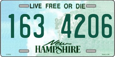 NH license plate 1634206