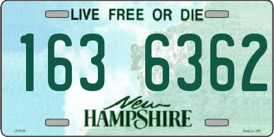 NH license plate 1636362