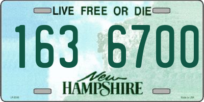 NH license plate 1636700