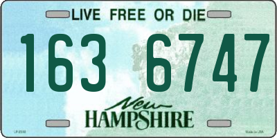 NH license plate 1636747