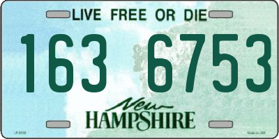 NH license plate 1636753