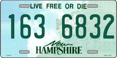 NH license plate 1636832