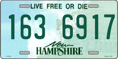 NH license plate 1636917